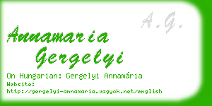 annamaria gergelyi business card